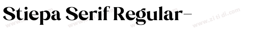 Stiepa Serif Regular字体转换